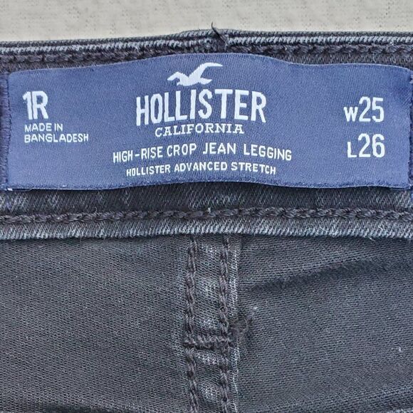 Hollister High-Rise Crop Jean Legging Advanced Stretch 1R 25x26 - Picture 4 of 5